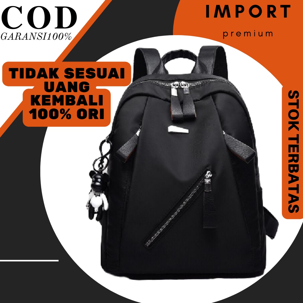 BQ2257 Tas Ransel Wanita Import Batam Branded Original Terbaru Punggung Gendong Sekolah Ori 100% Gar