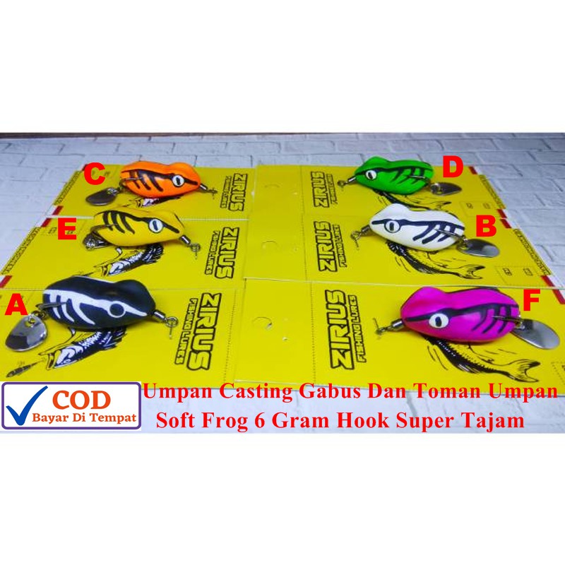 Umpan Casting Gabus Dan Toman Umpan Soft Frog Soprok 6 Gram Brotot Soft Lure Zirius Flanka Anti Moce