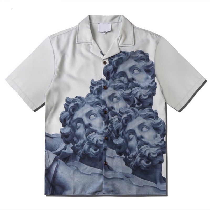 Vintage Shirt / Kemeja Salur / Printed Shirt