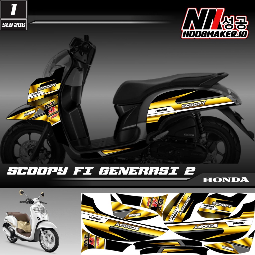 SCD 206 DECAL STICKER SCOOPY FI 2017 2018 2019 2020 SIMPEL