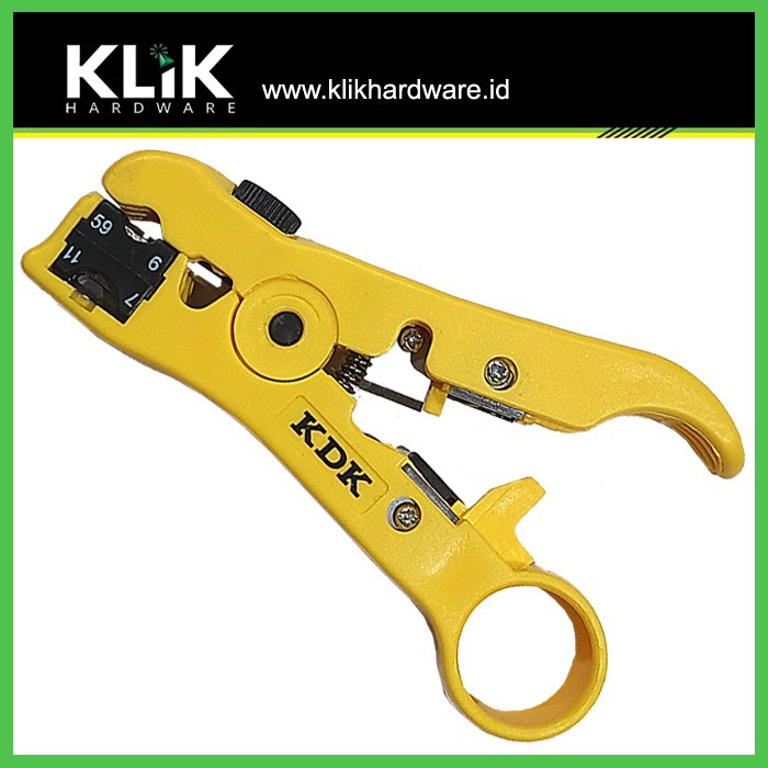 KDK Tang Kupas Kabel Coaxial RG59 RG6 RG7 RG11 Cable Wire Stripper 2 Blade