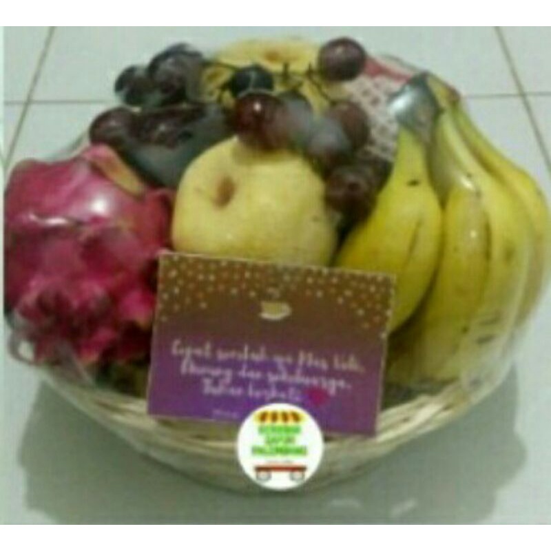 

Parcel (Buah Naga Anggur Pir Pear Pisang) Keranjang Kecil - Gerobak Sayur Palembang