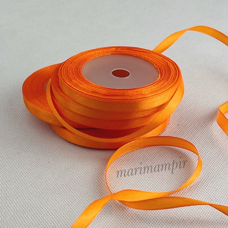 

PITA SATIN KAIN 1/4 INCI 6 MM WARNA ORANGE #025