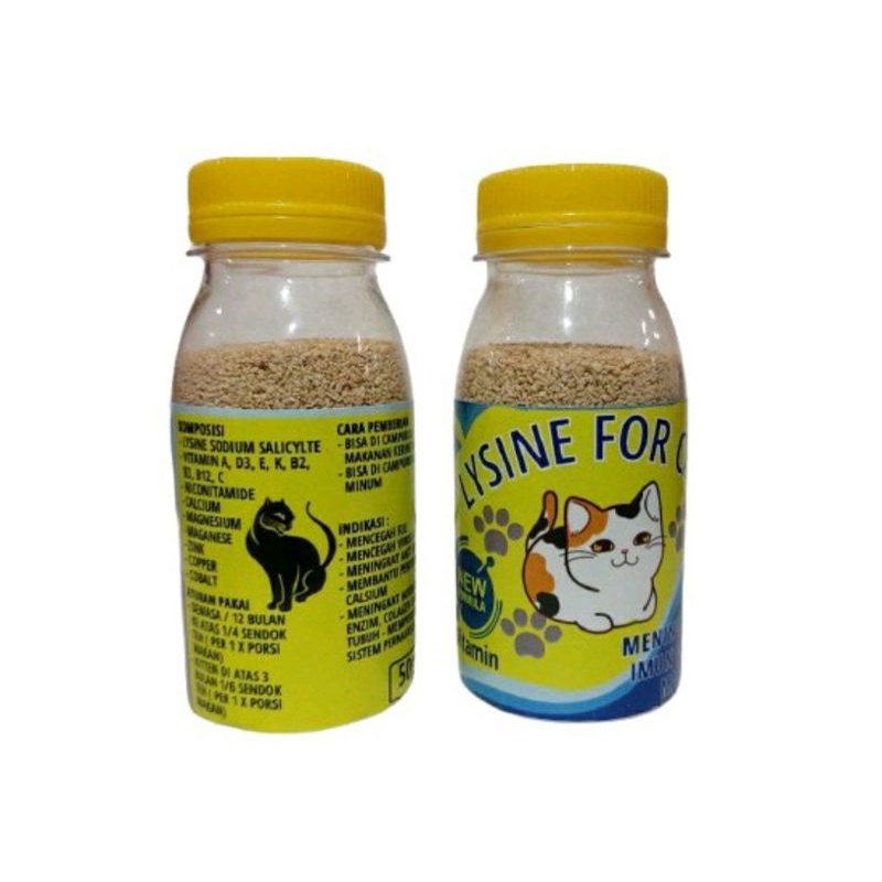 Vitamin Lysine For Cat Murah Penggemuk dan Bulu Kucing Penumbuh Bulu Kucing Pelebat Bulu Obat Bulu Kucing Rontok