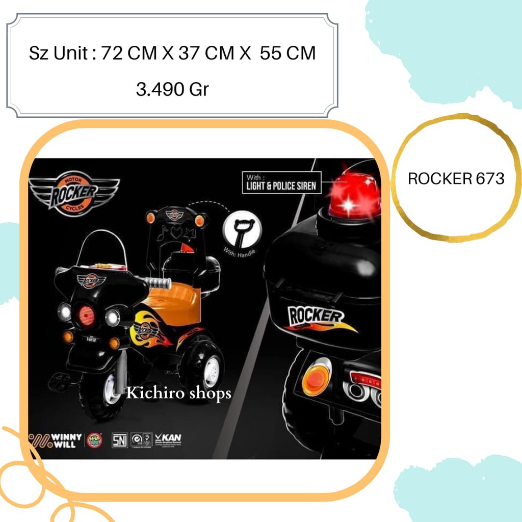 Mainan Anak SHP Rocker 673 Sepeda Anak Roda 3 - Kichiro Shops