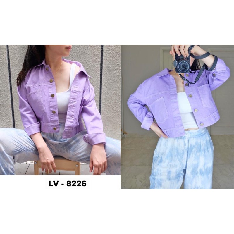 Jaket Jeans Lilac Purple