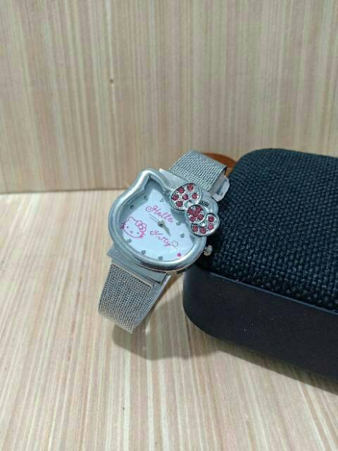 Jam Tangan Anak_Anak Hello Kitty Terbaru Strap Pasir HK-002