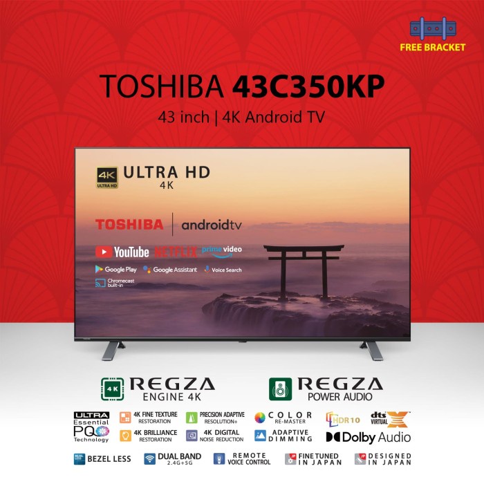 TV LED TOSHIBA 43"INCH 43C350KP