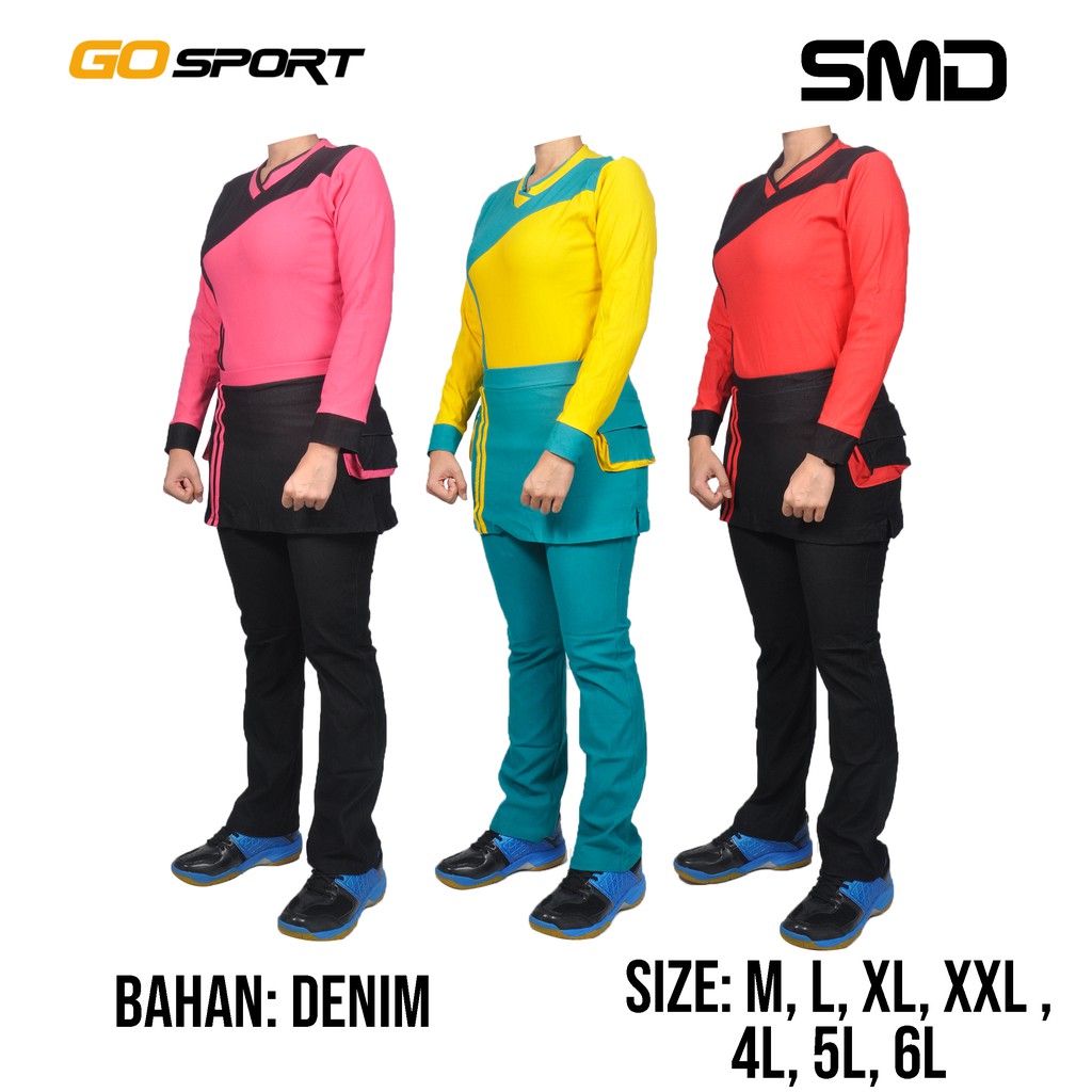 SMD SETELAN BAJU SENAM MUSLIM ROK KANTONG BAJU SENAM MUSLIM JUMBO SETELAN BAJU SENAM ROK