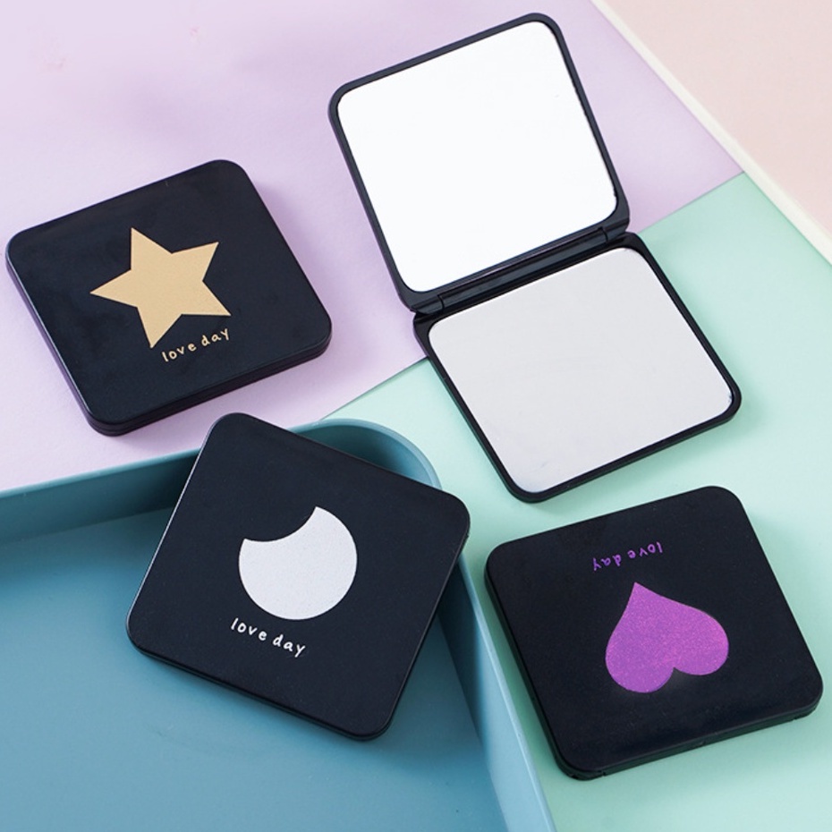 Cermin Lipat Segiempat / Cermin Make Up Mini Travel Size