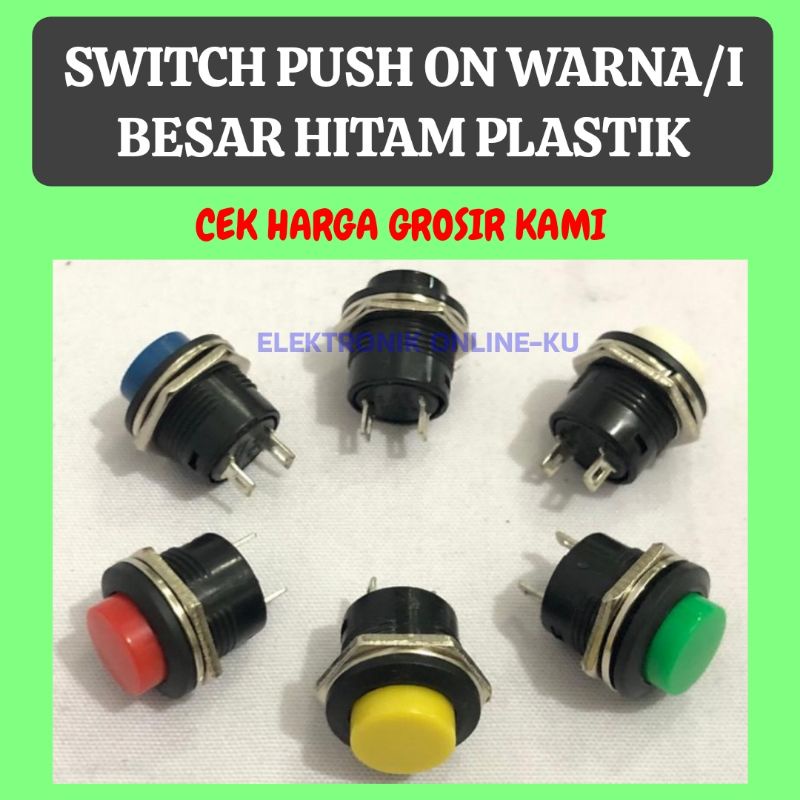 SWITCH PUSH ON BULAT BESAR 2PIN PLASTIK