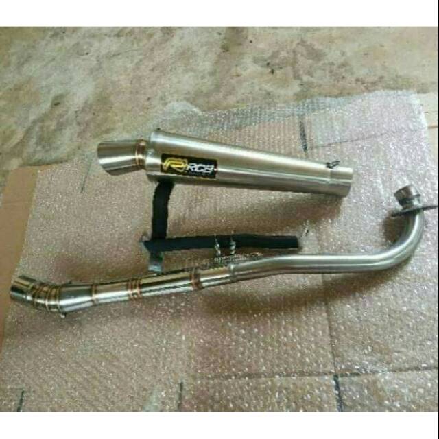 Knalpot racing RCB TEROMPET untuk motor bebek jupiter z cripton vega pitung