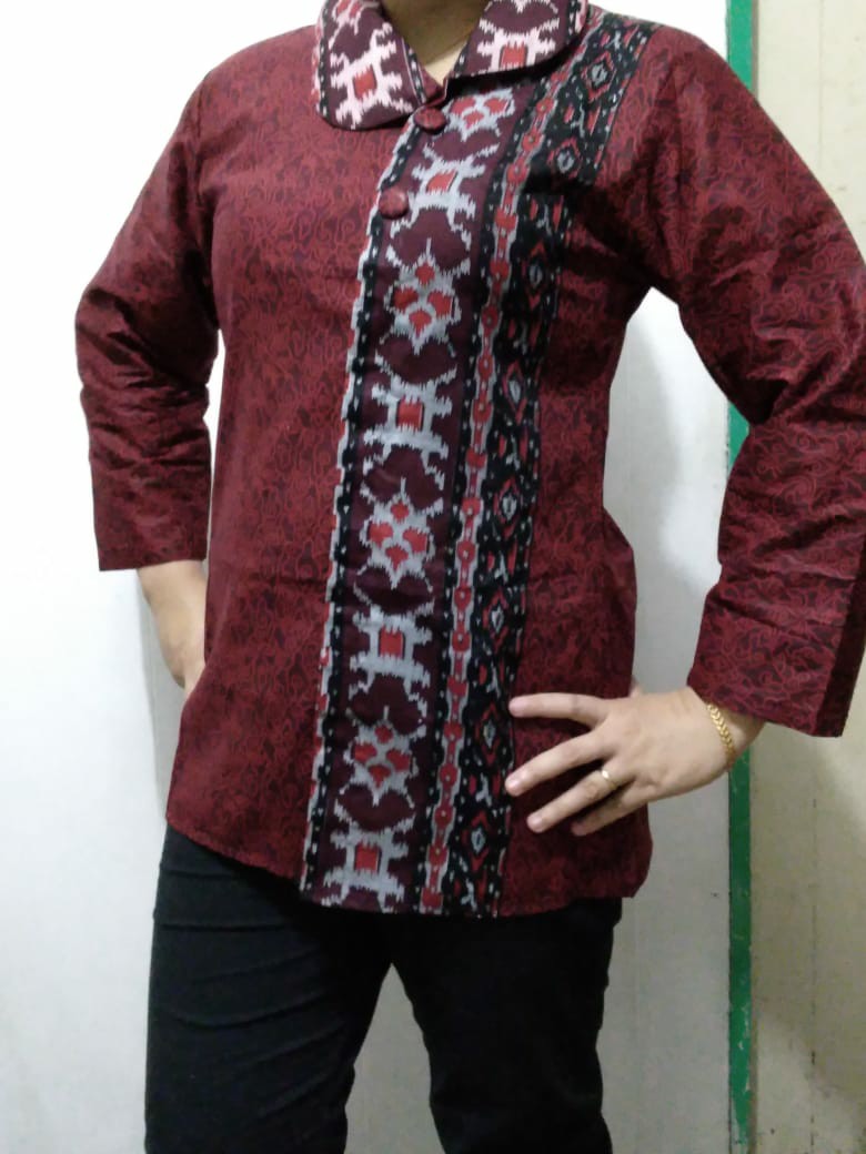 Batik Wanita Asj Sa Hrb026 Kenongo Kemeja Tosca Pendek