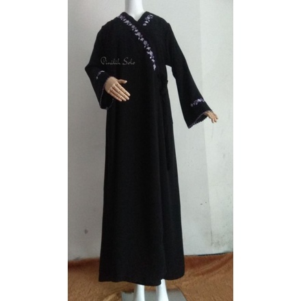 Gamis Jetblack Bordir Gamis Kimono Abaya Muslimah Jubah Akhwat Bordir