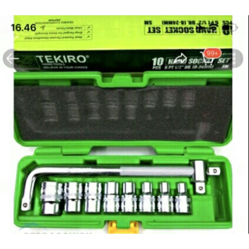 TOOL BOX 10 pcs/21 pcs TEKIRO Original (TANPA ISI) Tempat/Tas/Kotak Perkakas u gagang/stang sok Rach