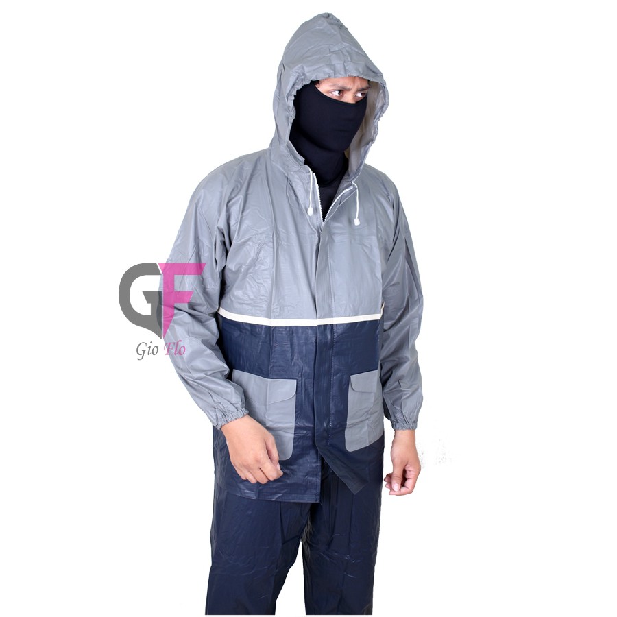 GIOFLO Jas Hujan Pengendara Motor Grey / MTR 313