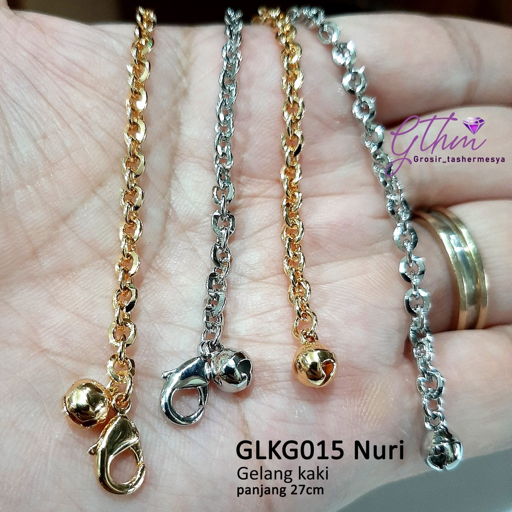 Gelang Kaki Nuri Gold Plated Jewelry Anti Karat Perhiasan Fashion Import GLKG015 Gthm