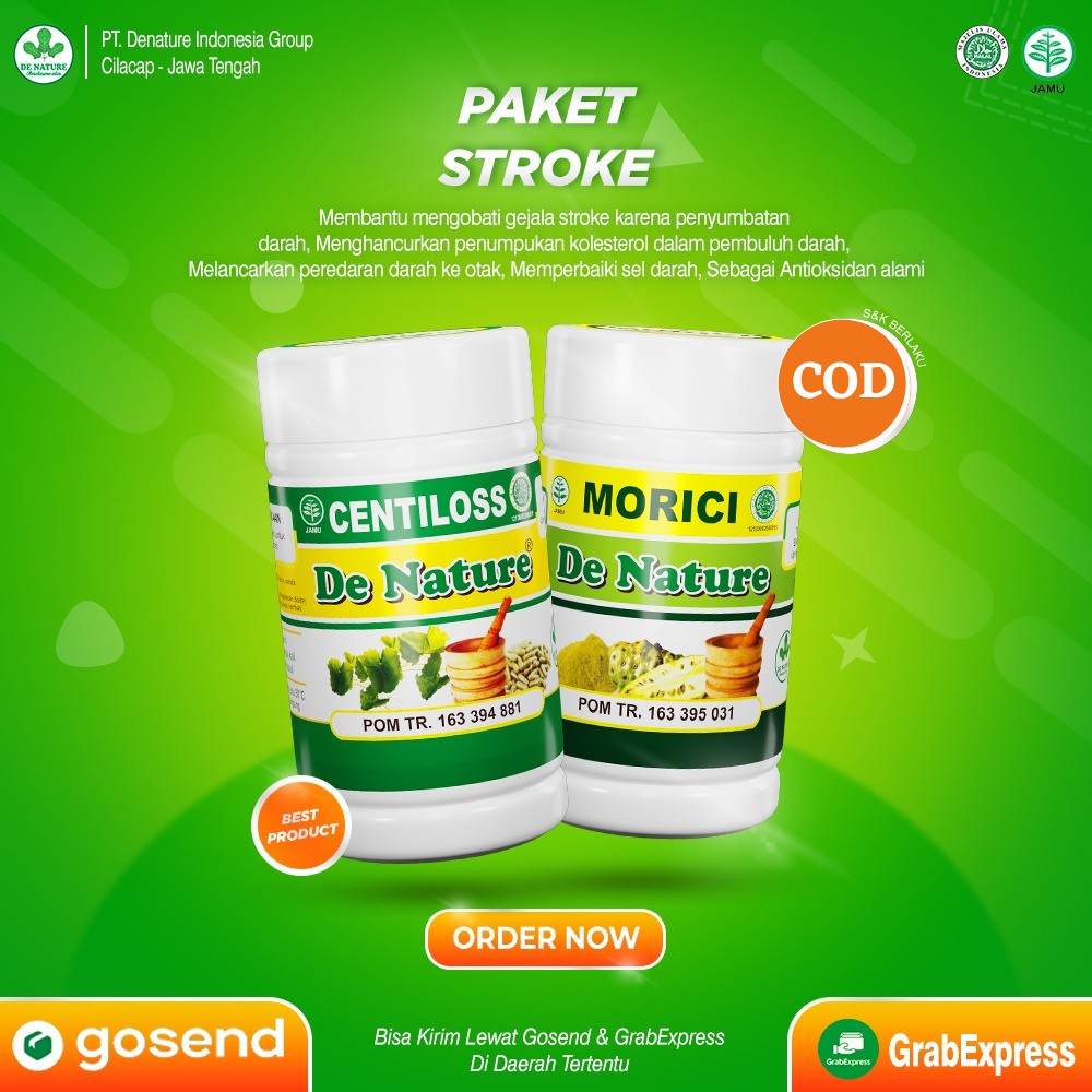 OBAT CENTILOS MORICI DE NATURE OBAT STROKE BELLS PALSY DE NATURE