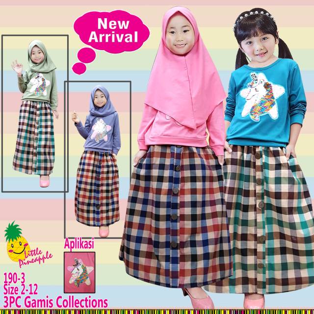 SETELAN LITTLE PINEAPPLE ANAK/SETELAN MUSLIM ANAK BY LITTLE PINEAPPLE