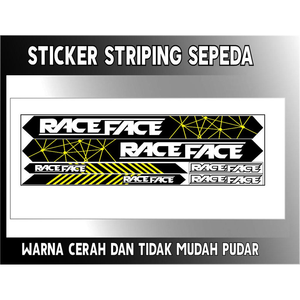 STIKER MOTIF RACE FACE STRIPING BIKE BMX UNIVERSAL