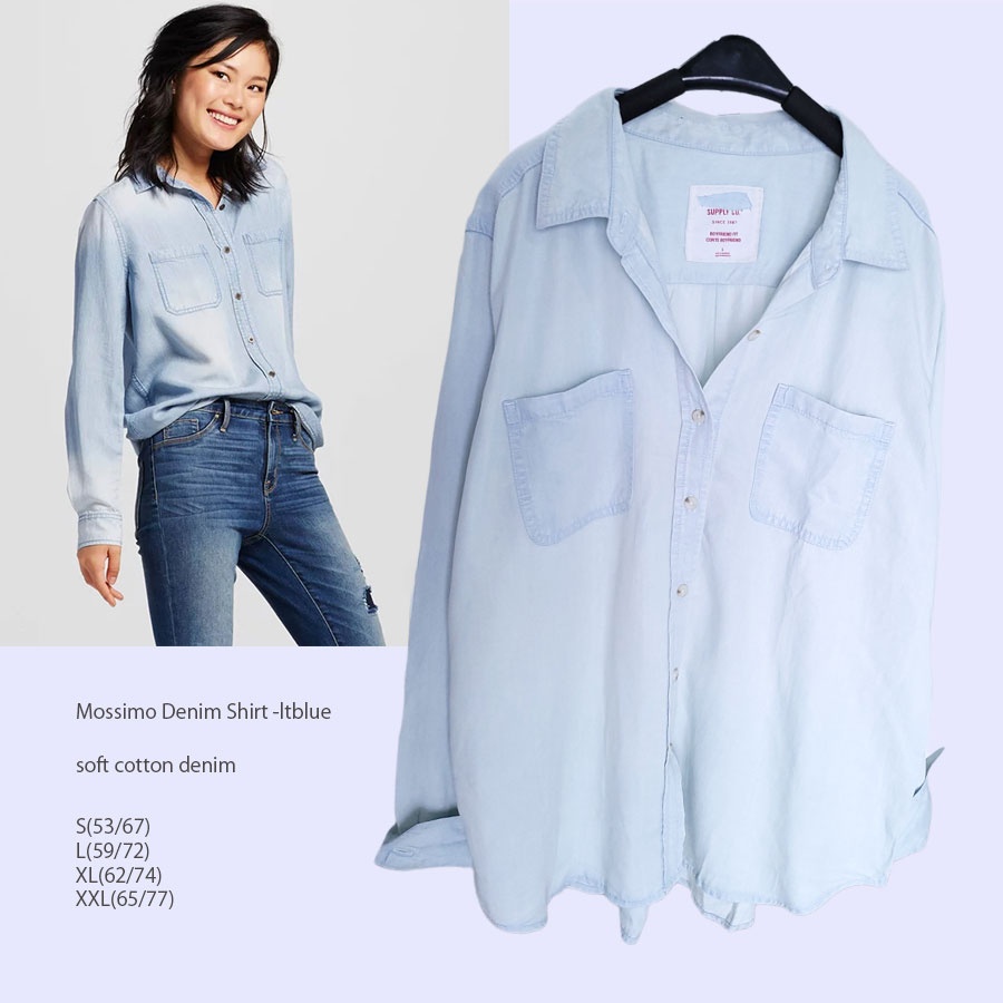MOSSIMO DENIM SHIRT - Mos Gradient StripeBlue Shirt