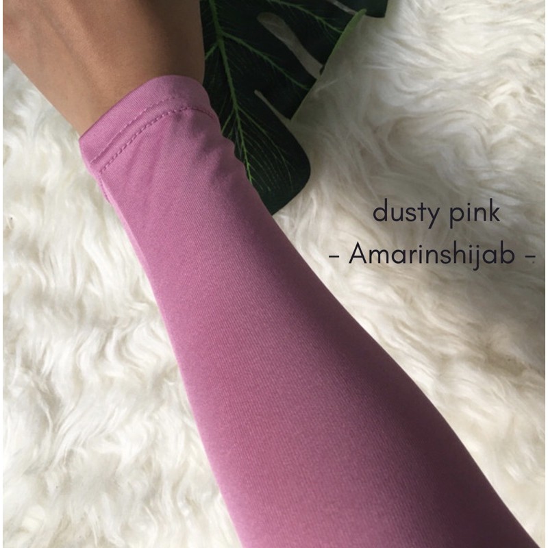 Manset tangan spandek Ballon / Handsock polos lengan panjang / Manset tangan wanita dan pria-Dustypink