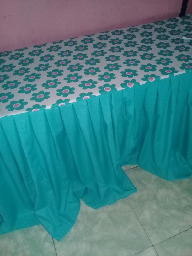 Bahan Kain Sprei Meteran Katun Lokal Cvc Motif Bunga Tabur Abel