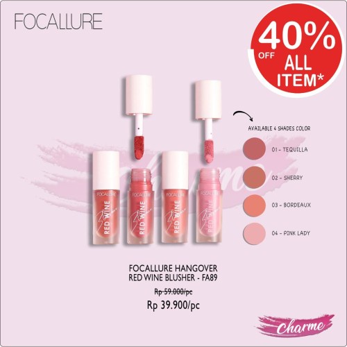 (READY &amp; ORI) Focallure Hangover Liquid Blusher Blush on Cair FA89 FA 89 waterproof terbaru viral