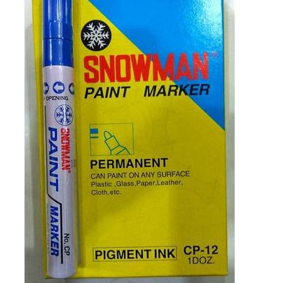 

Big Sales Paint Marker / Spidol Cat Biru Permanent Snowman CP-12 ..