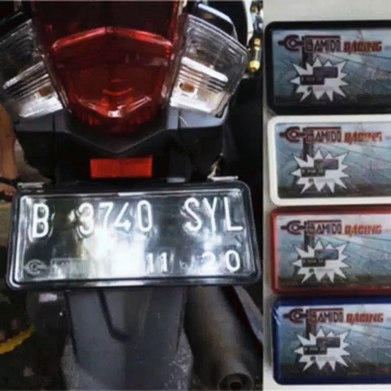 COVER TUTUP PLAT NOMOR MOTOR/BINGKAI PLAT NOMOR MIKA KOTAK