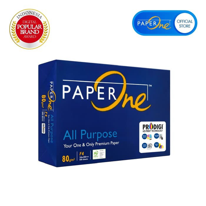 

Unik PaperOne Kertas HVS Fotocopy 80g F4 - Ream Sale