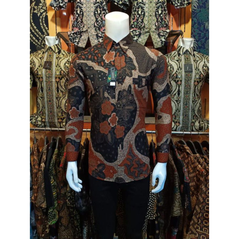 KEMEJA BATIK SLIMFIT QUEEN JAYA BL-4 WONG MOTIF NUSANTARA
