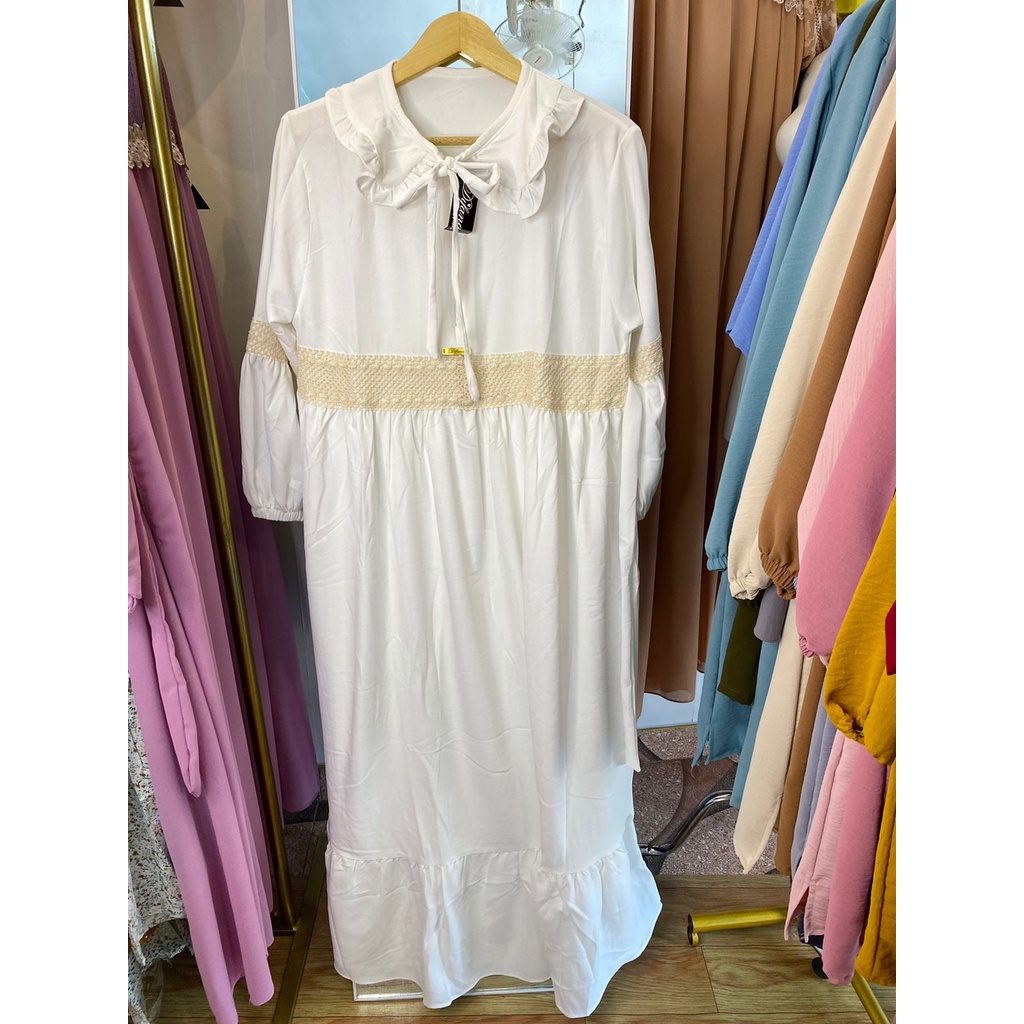 GAMIS Putih polos / Gamis CRINKEL VIRAL / GAMIS CRINKEL MEWAH / GAMIS CRINKEL KEKINIAN/ GAMIS PUTIH