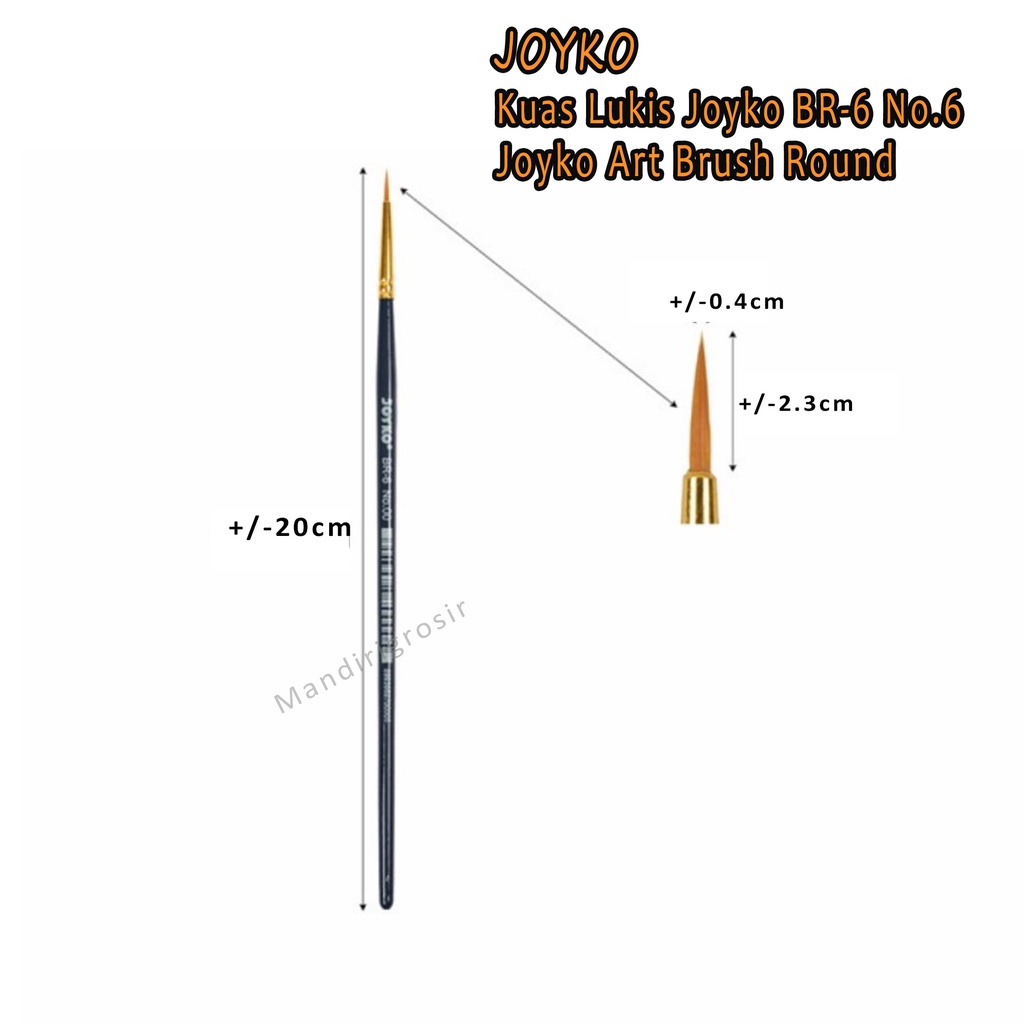 Joyko * Kuas Lukis BR6 No.6 * joyko Art Brush Round No.6