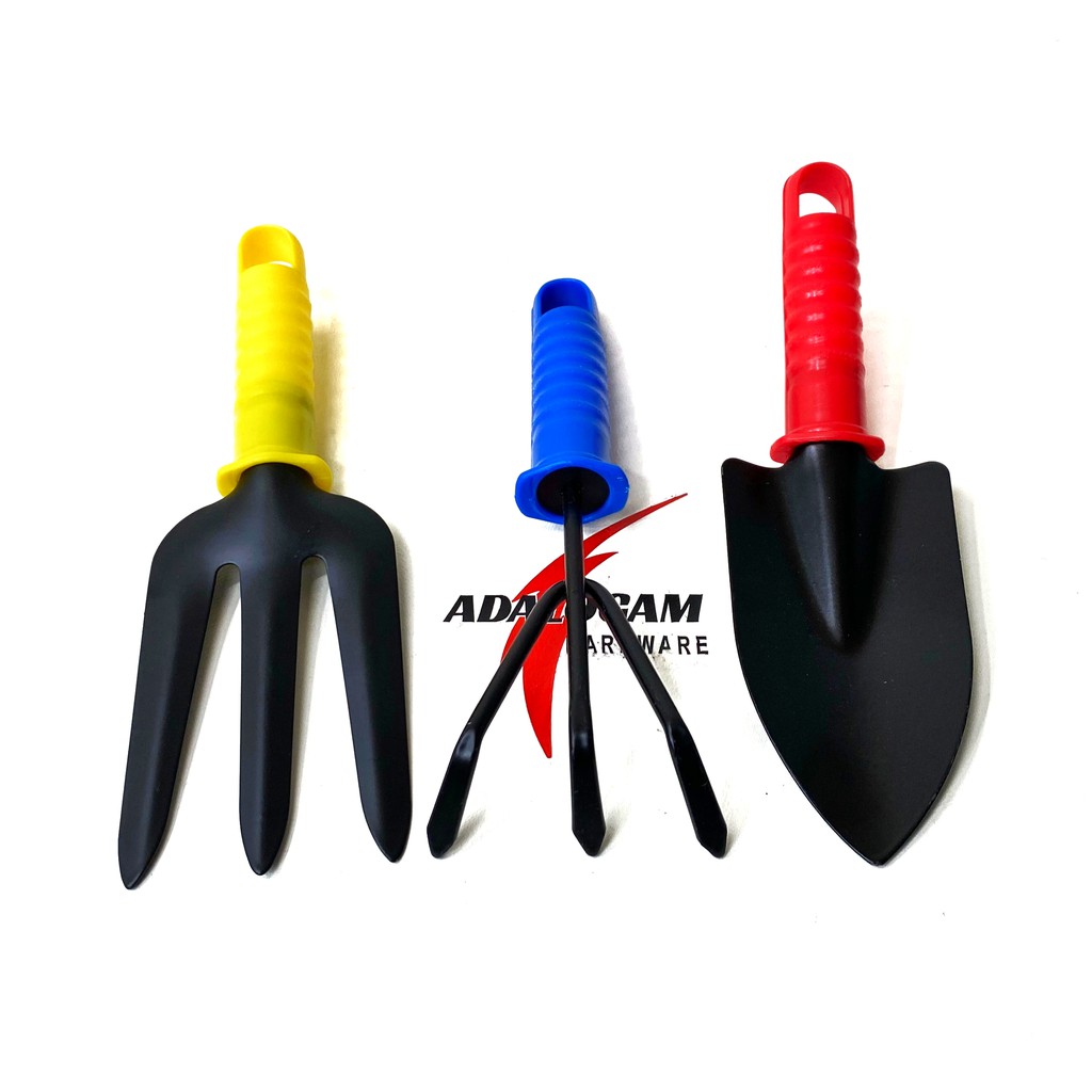 Alat Berkebun Set 3 pcs Warna - Garden Tool Kebun Taman Sekop Garu