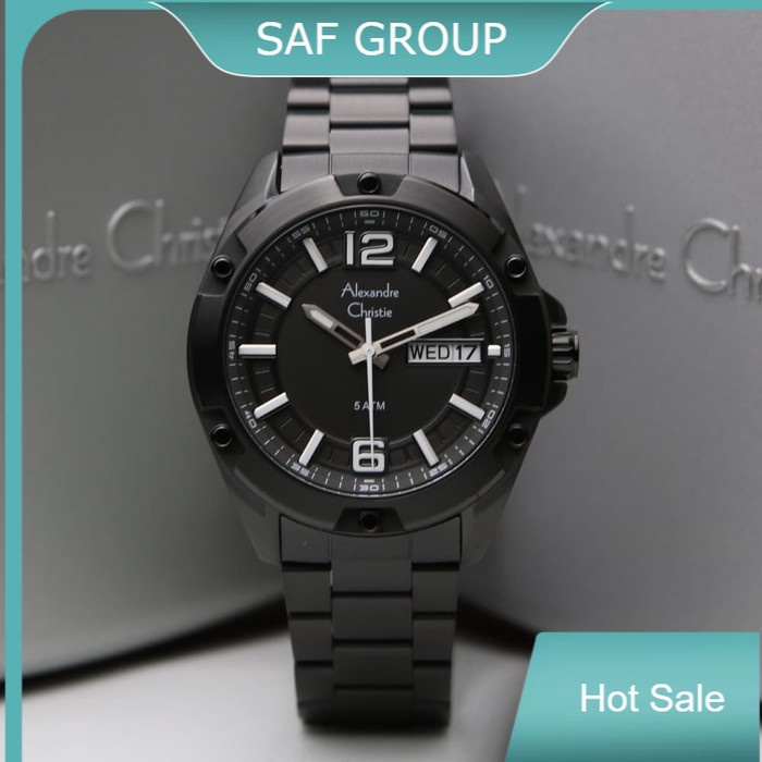 JAM TANGAN PRIA ALEXANDRE CHRISTIE AC 6518 / AC6518 FULL BLACK ORIGINAL by plp