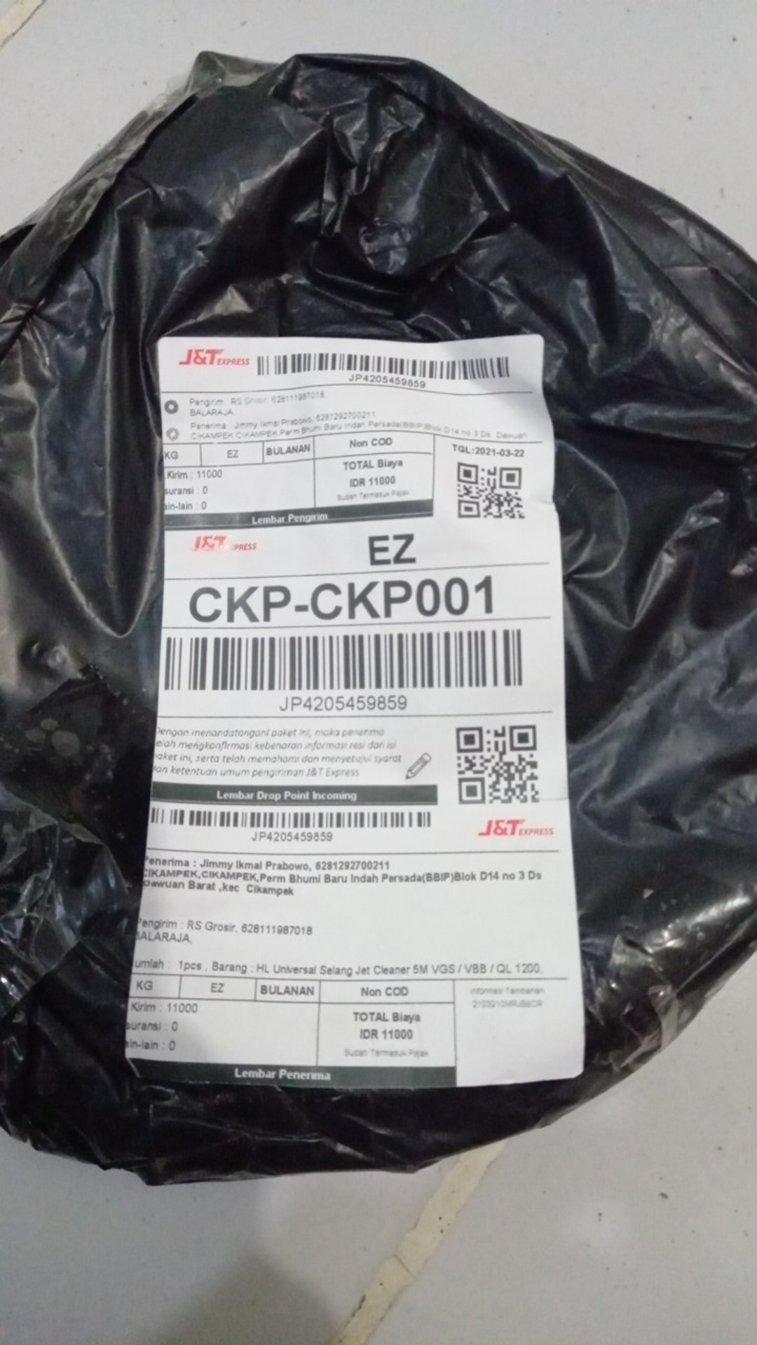 H&l Universal Selang Jet Cleaner 5m Vgs / Vbb / Ql 1200