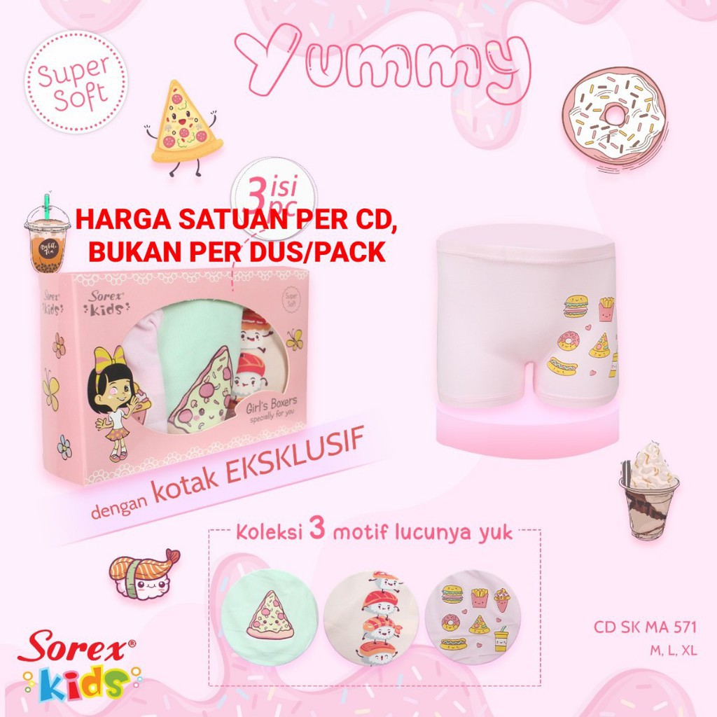 3PCS CD Anak SOREX  RANDOM SESUAI STOK