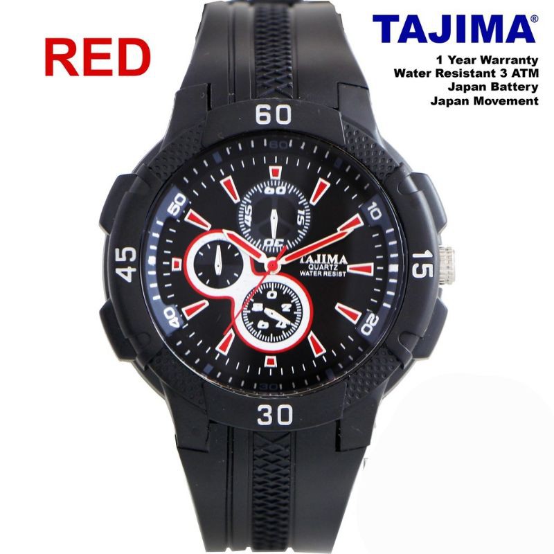 Jam Tangan Pria Tajima Analog Sports 5064 Original Garansi 1 Tahun