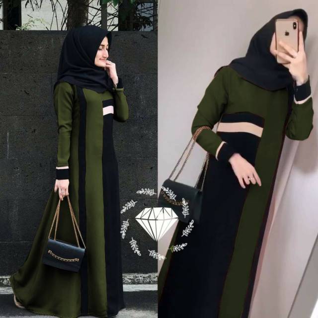 MAXY ARIELLA SINGLE, MOSCREPE PREMIUM, GAMIS HIJAB MUSLIM, MAXY DRESS