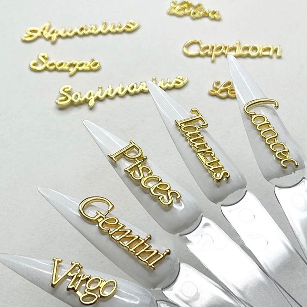 Agustin 3D Stiker Kuku DIY Tahan Lama Emas Indah Paduan Perekat Diri Nail Art Pesona