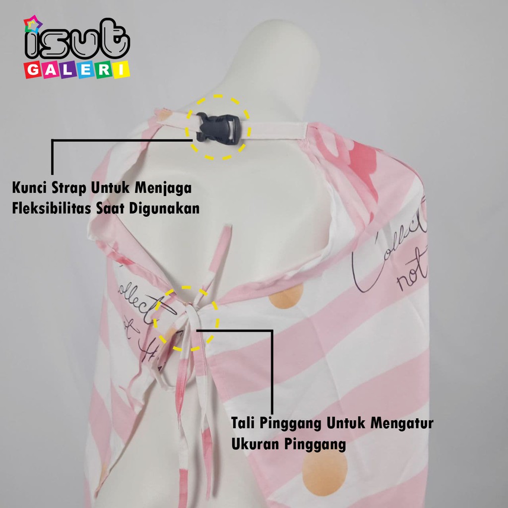 Celemek Apron Menyusui Bayi / cover ASI baju penutup menyusui MPASI susu bayi