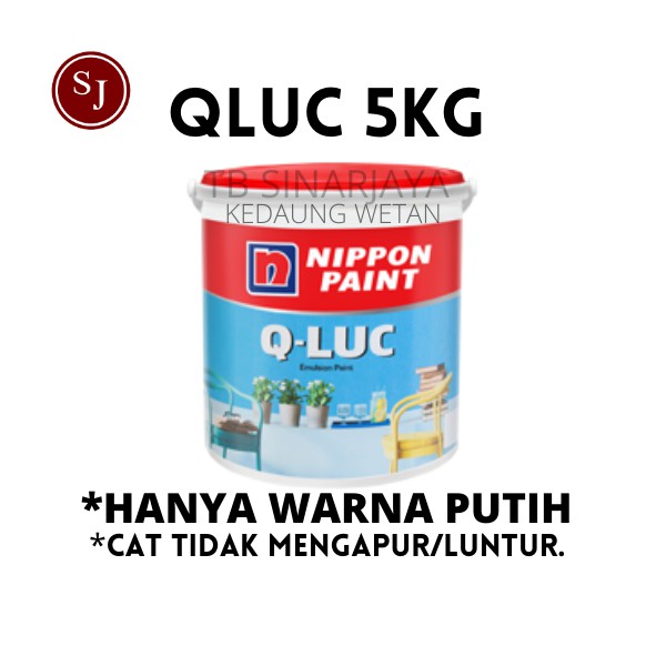 Cat Tembok Qluc Q Luc Qiluc Cat Tembok Warna Nippon Paint Galon 5kg 5 Kg Murah 5liter Khusus Gojek Shopee Indonesia