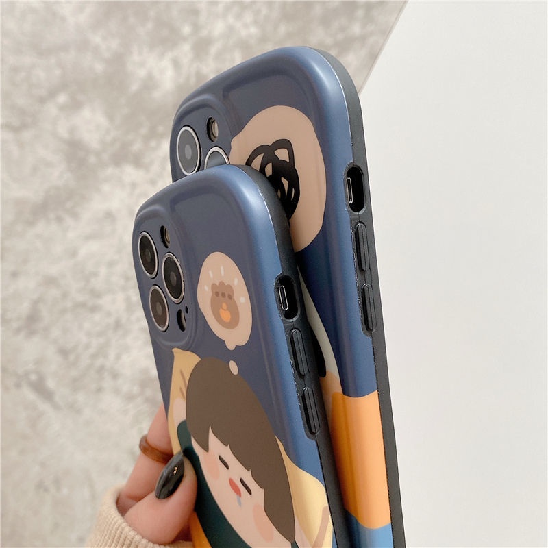 Casing Soft Case Silikon Motif Kartun Anak Laki-Laki / Perempuan Untuk IPhone 12 / 13 / 11 Pro Max / X / Xs Max / Xr / 7 / 8 + Dfgt