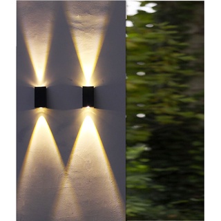 LAMPU DINDING 2ARAH ATAS BAWA / LAMPU DINDING TERAS MINIMALIS DEKORASI OUTDOOR - LAMPU TEMBOK 2 ARAH LED
