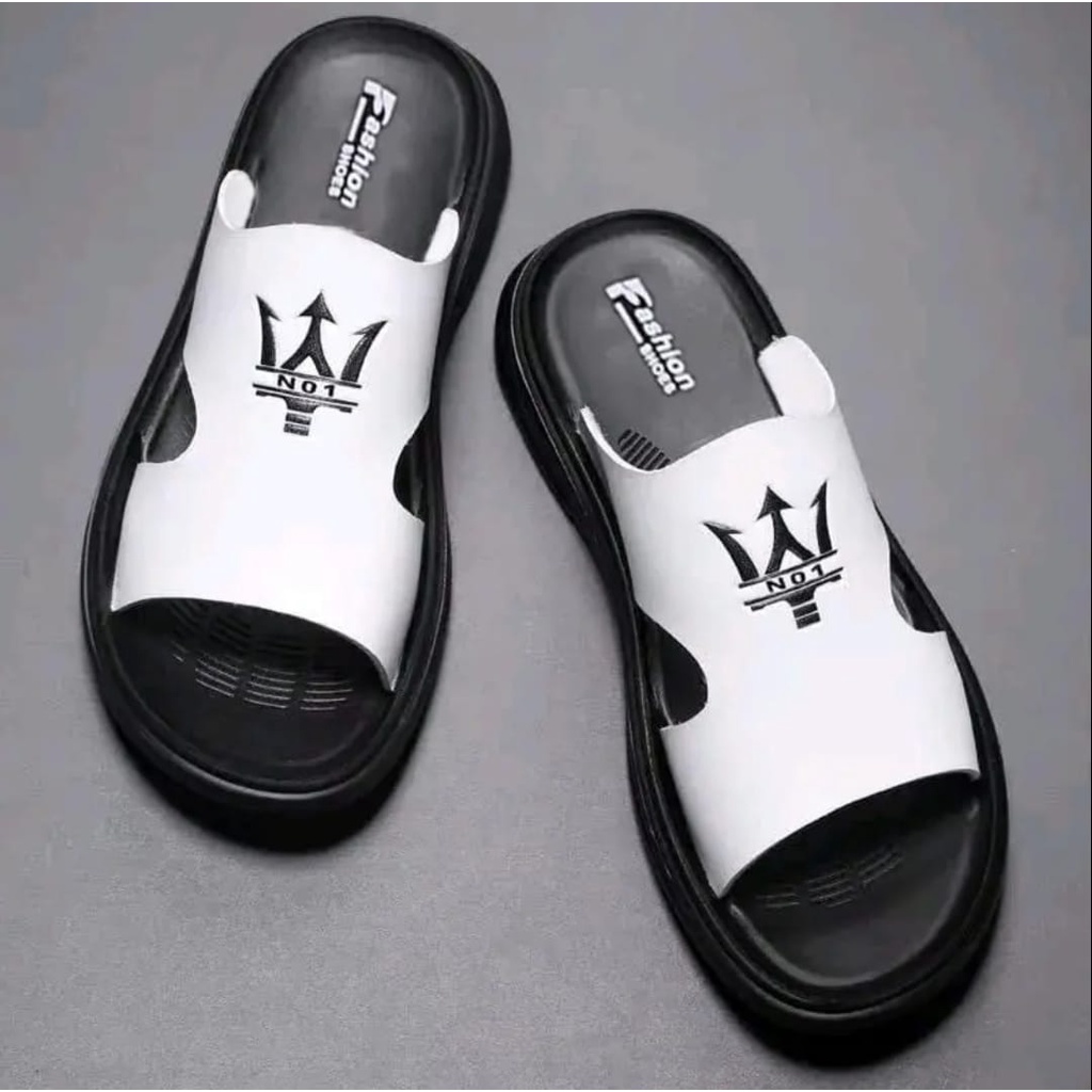 Sendal Supreme X FHASION X Stussy Slide Sport Putih Sandal Slop Pria Wanita Import Premium Flip Flop