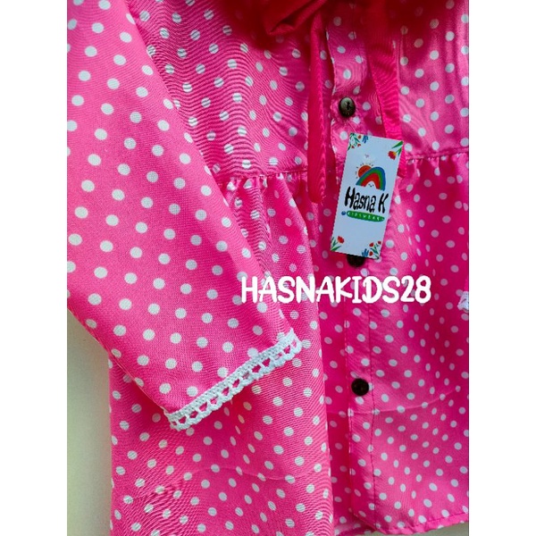 SETELAN ZAVINA MOTIF POLKADOT 2-8TAHUN || SETELAN HARUKA || TUNIK POLKADOT || SETELAN ANAK PEREMPUAN