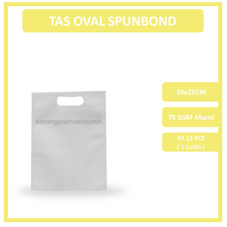 

GOODIE BAG SPUNBOND OVAL 20x25 / Tas Belanja Murah / Kantong Belanja / Tas Souvenir