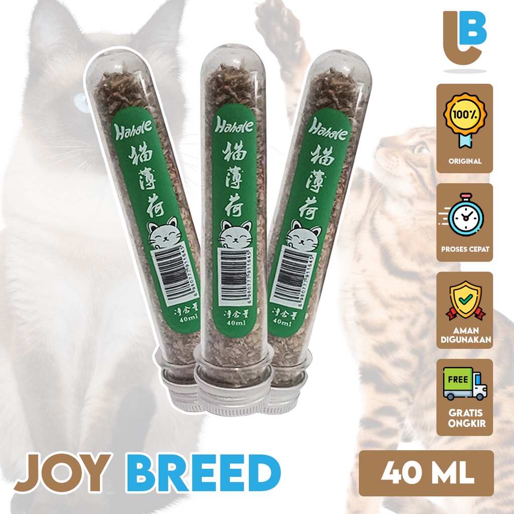 CATNIP KUCING CATNIP BUBUK CATMINT HERBS PENGHILANG STRESS KUCING 40ML | JOY BREED