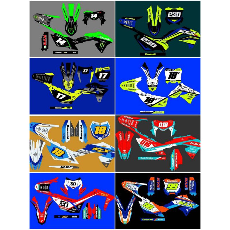 Decal KLX CRF BBK Std/ Modif Custom